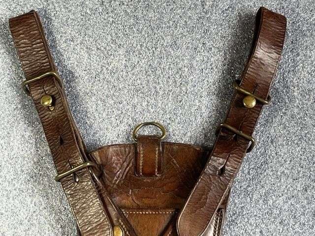 91) Lovely Original Heavy-Duty Victorian Military Leather Sword Frog — image 8