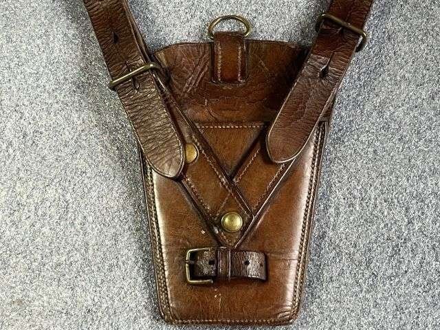 91) Lovely Original Heavy-Duty Victorian Military Leather Sword Frog — image 9