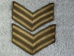 93) Excellent Original Pair of WW1 WW2 Uniform Removed Sergeants …