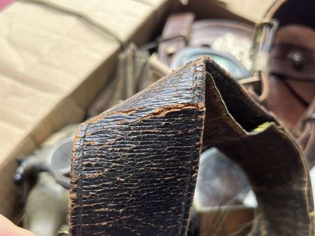 97) Tatty Original Pre WW1 Royal Artillery Officers Sword Belt With Lovely Quality Ornate Buckle — image 2