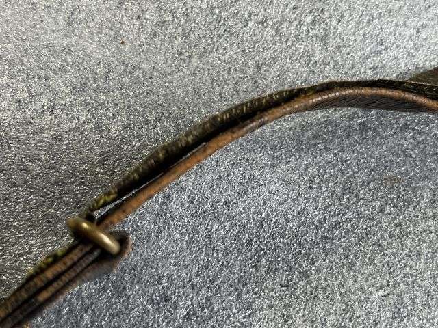 97) Tatty Original Pre WW1 Royal Artillery Officers Sword Belt With Lovely Quality Ornate Buckle — image 4