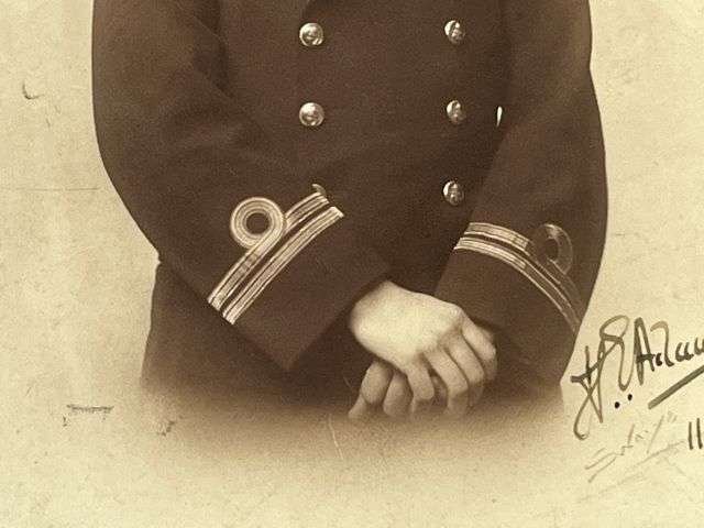 62) Interesting Original Portrait Photograph of A WW1 Royal Navy Lieutenant. Dated 11th April 1920 — image 5