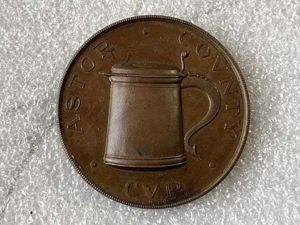 64) Lovely Vintage Original Bronze Astor County Cup Shooting Medal
