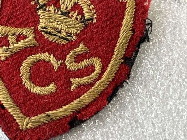 65) Unidentified WW2 Era Kings Crown Cloth Badge ACS — image 3
