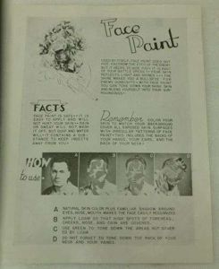 76) Excellent Original WW2 US Army Issue Face Camo Instructions …