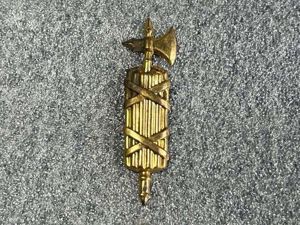 76) Excellent Original WWII Italian Black Shirt MVSN Fascist Brass …