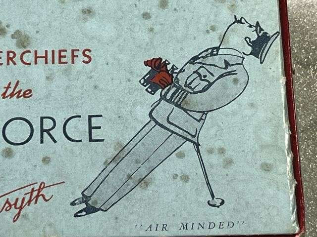 48) Tatty Original 1930s-WW2 Attractive Card Box Marked Handkerchiefs For The Air Force by Forsyth — image 7