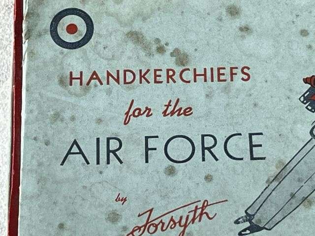 48) Tatty Original 1930s-WW2 Attractive Card Box Marked Handkerchiefs For The Air Force by Forsyth — image 8