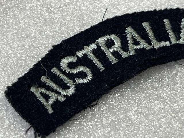 38) Nice Original WW2 RAF RAAF Nationality Shoulder Title Australia — image 3