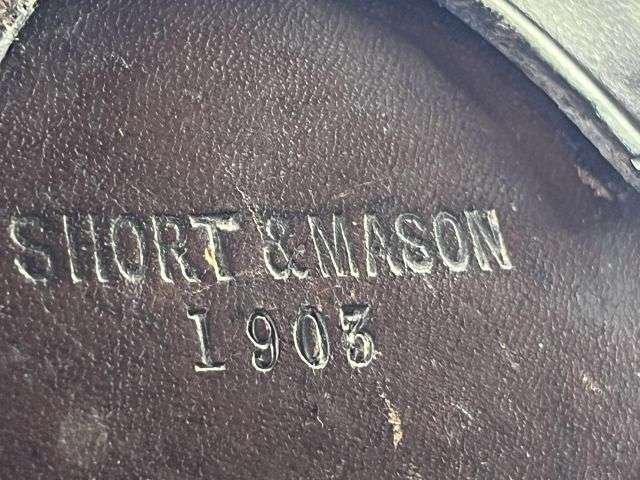 12) Excellent Early Original High Quality Clinometer & Correct Leather Storage Case. Short & Mason 1903 — image 13