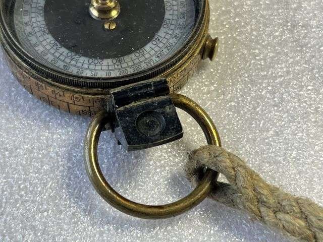 14) Nice Original WW1 British Officers Verner's Pattern VIII Compass Dated 1918 & Leather Case Dated 1918 — image 8