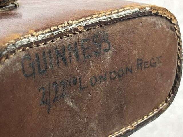 15) Excellent Original WW1 British Army Officers Small Field Glasses and Case Both Named to Guinness 2/22 London Regiment — image 19