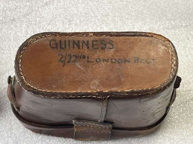 15) Excellent Original WW1 British Army Officers Small Field Glasses and Case Both Named to Guinness 2/22 London Regiment — image 21