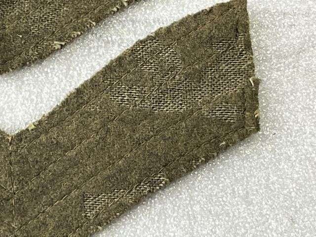 22) Good Original Used Pair of WW1 WW2 Uniform Removed Corporals Rank Stripes — image 2