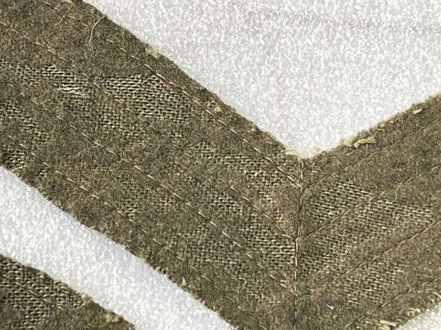 22) Good Original Used Pair of WW1 WW2 Uniform Removed Corporals Rank Stripes — image 3