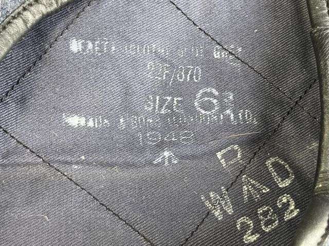 6) Mint Unissued Dusty WW2 Pat? RAF & ROC Issue Blue Grey Beret 22F/870 Dated 1948 — image 4