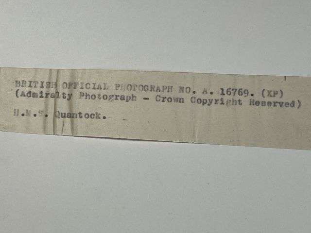 108) Interesting Original WW2 Official Photograph Of HMS Quantock — image 2