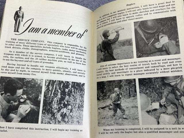 73) Excellent Original WW2 US Army IRTC Manual I Am A Doughboy — image 11