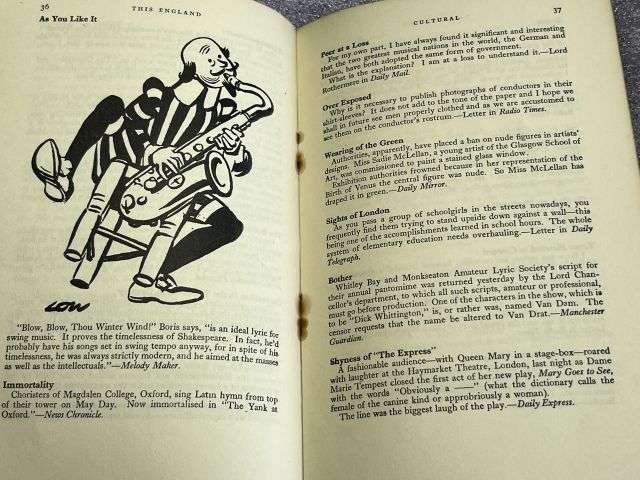 76) Good Original WW2 British Patriotic Pamphlet This England 1940. Illustrated By Low. — image 6