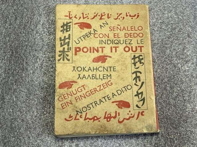 77) Good Original WW2 Allied Point it Out Picture Speech Book Dated 1944 — image 2