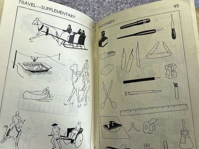 77) Good Original WW2 Allied Point it Out Picture Speech Book Dated 1944 — image 3