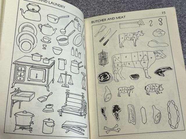 77) Good Original WW2 Allied Point it Out Picture Speech Book Dated 1944 — image 5