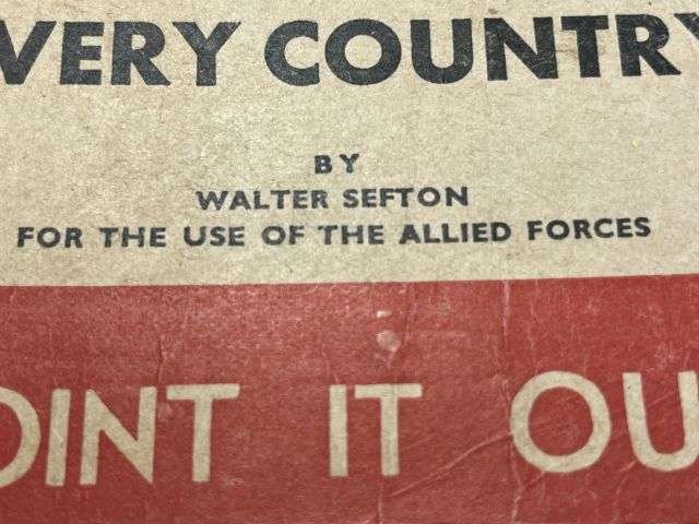 77) Good Original WW2 Allied Point it Out Picture Speech Book Dated 1944 — image 9