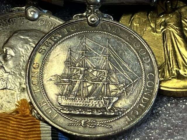86) Excellent WW1 British Full Size Medal Sets To 3 Brothers. Royal Navy, Hampshire Regiment & Royal Engineers — image 15