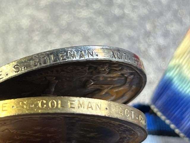 86) Excellent WW1 British Full Size Medal Sets To 3 Brothers. Royal Navy, Hampshire Regiment & Royal Engineers — image 23