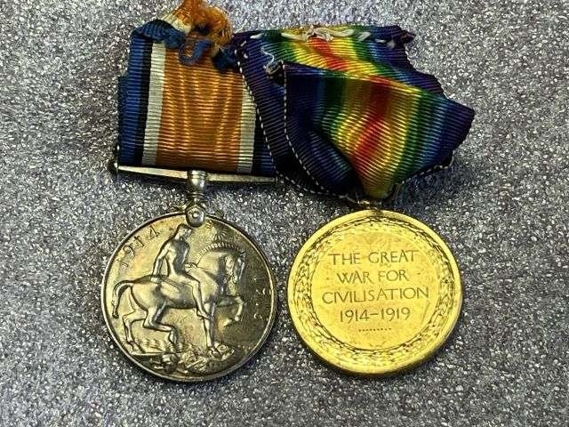 86) Excellent WW1 British Full Size Medal Sets To 3 Brothers. Royal Navy, Hampshire Regiment & Royal Engineers — image 5