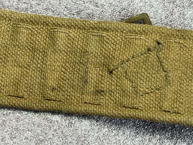 91) Good Original Slightly Used 1937 Pattern Webbing Waist Belt D&M Ltd 1951 — image 3