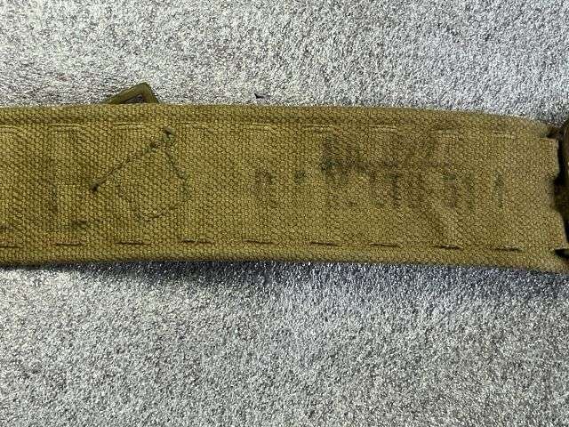 91) Good Original Slightly Used 1937 Pattern Webbing Waist Belt D&M Ltd 1951 — image 4
