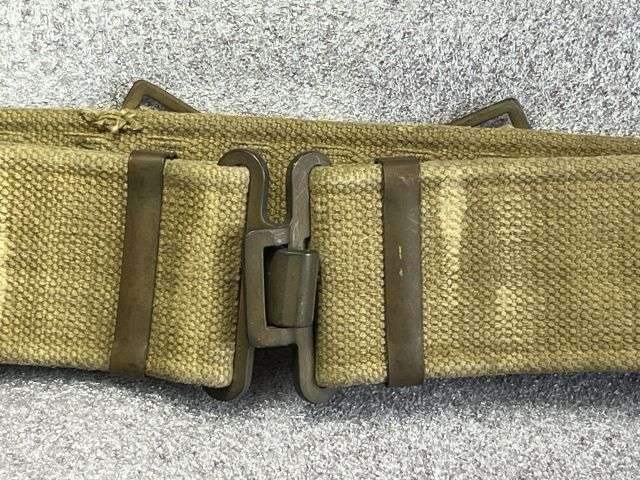 91) Good Original Slightly Used 1937 Pattern Webbing Waist Belt D&M Ltd 1951 — image 9