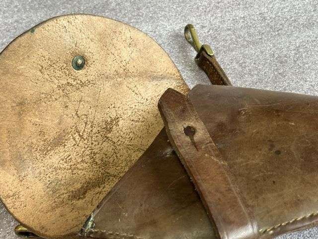 51) Excellent Original WW1 WW2 British Army Officers Pistol Holster With Spring Clip Attachments — image 7