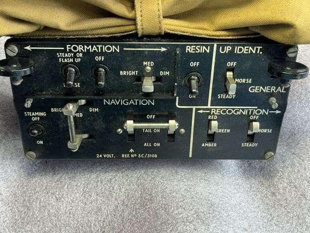 55) Excellent Boxed Unissued RAF Lighting Control/Signal Panel 5C/3108 Lancaster ETC Signalling Box — image 7