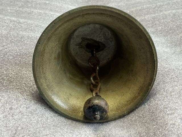 56) Excellent Original WW2 Home Front ARP Issue All Clear Gas Alarm Bell In Dirty As Found Condition — image 2