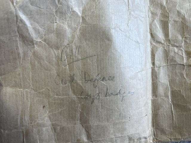 65) Interesting Original Post WW2 Civil Defence Corps Badges, Insignia, Certificate & Letters Of Disbandment North Riding of Yorkshire — image 2