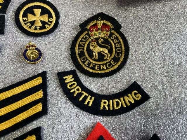 65) Interesting Original Post WW2 Civil Defence Corps Badges, Insignia, Certificate & Letters Of Disbandment North Riding of Yorkshire — image 4