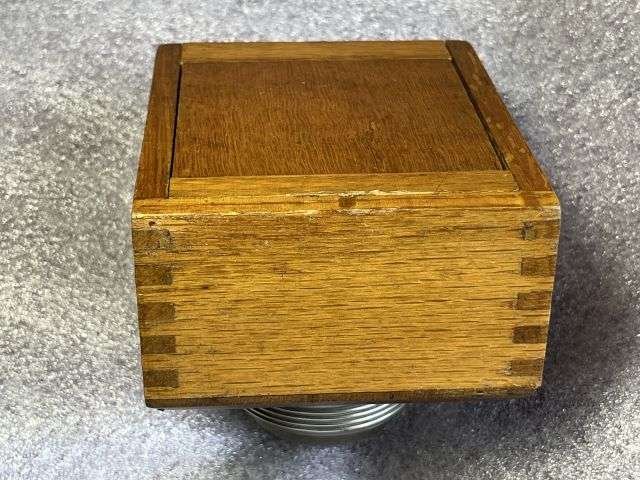 67) Excellent Original WW1 British Army Officers Wooden Balls Eye Battery Lamp — image 2