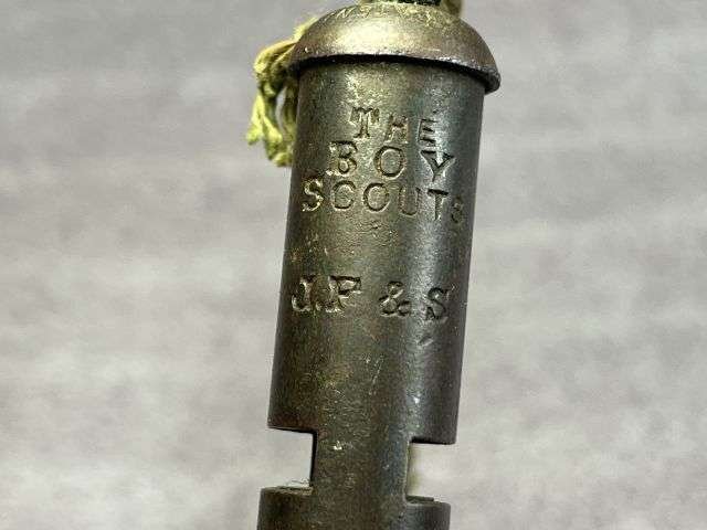 37) Excellent Original 1920s – 30s The Boy Scouts Whistle Maker Marked J.F&S — image 5