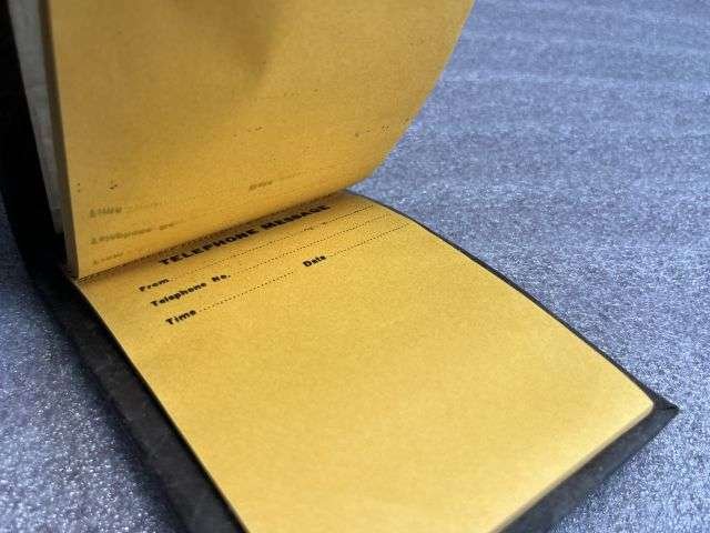 45) Nice Original WW2 1944 Dated British Home Front? Telephone Message Pad. Complete — image 5