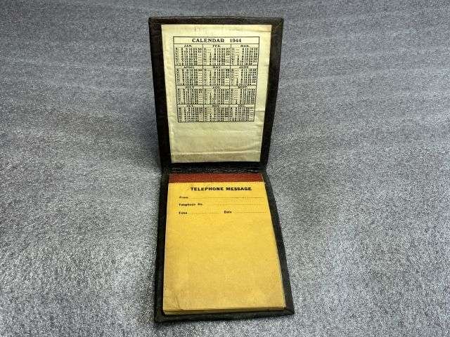 45) Nice Original WW2 1944 Dated British Home Front? Telephone Message Pad. Complete — image 8