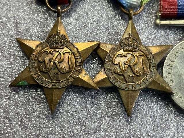 10) Excellent Original WW2 Court Mounted Royal Navy Full Size Medal Set of 3 39-45 Star, Atlantic Star, War Medal. — image 5