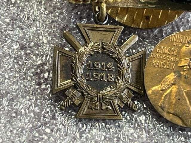 18) Lovely Original WW1 Imperial German Miniature Medal Pair With Button Hole Fitting — image 4