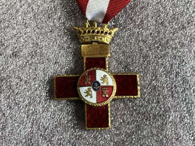 21) Excellent Original Vintage Spanish Cross of Military Merit — image 3