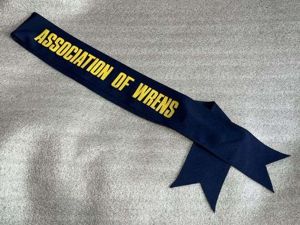 24) Excellent Original Vintage Association of WRNS Blue Sash With …