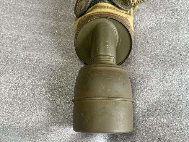 3) Excellent Original Pre WW2 French Civilian Issue TP-38 Gas Mask & Tin All Dated1938-39 — image 10