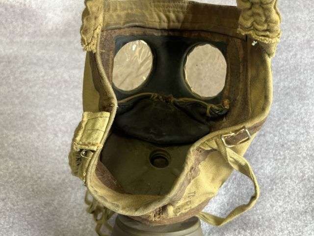 3) Excellent Original Pre WW2 French Civilian Issue TP-38 Gas Mask & Tin All Dated1938-39 — image 3