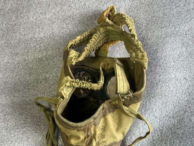 3) Excellent Original Pre WW2 French Civilian Issue TP-38 Gas Mask & Tin All Dated1938-39 — image 5