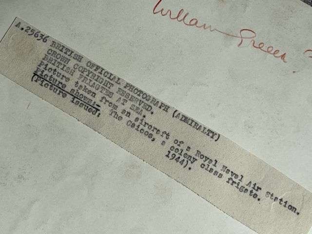 114) Interesting Original WW2 Official Photograph Of HMS Caicos 1944 — image 2